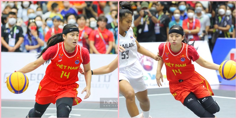 Thảo My (11) và Thảo Vy (14) giành HCB nội dung bóng rổ 3x3 tại SEA Games 31