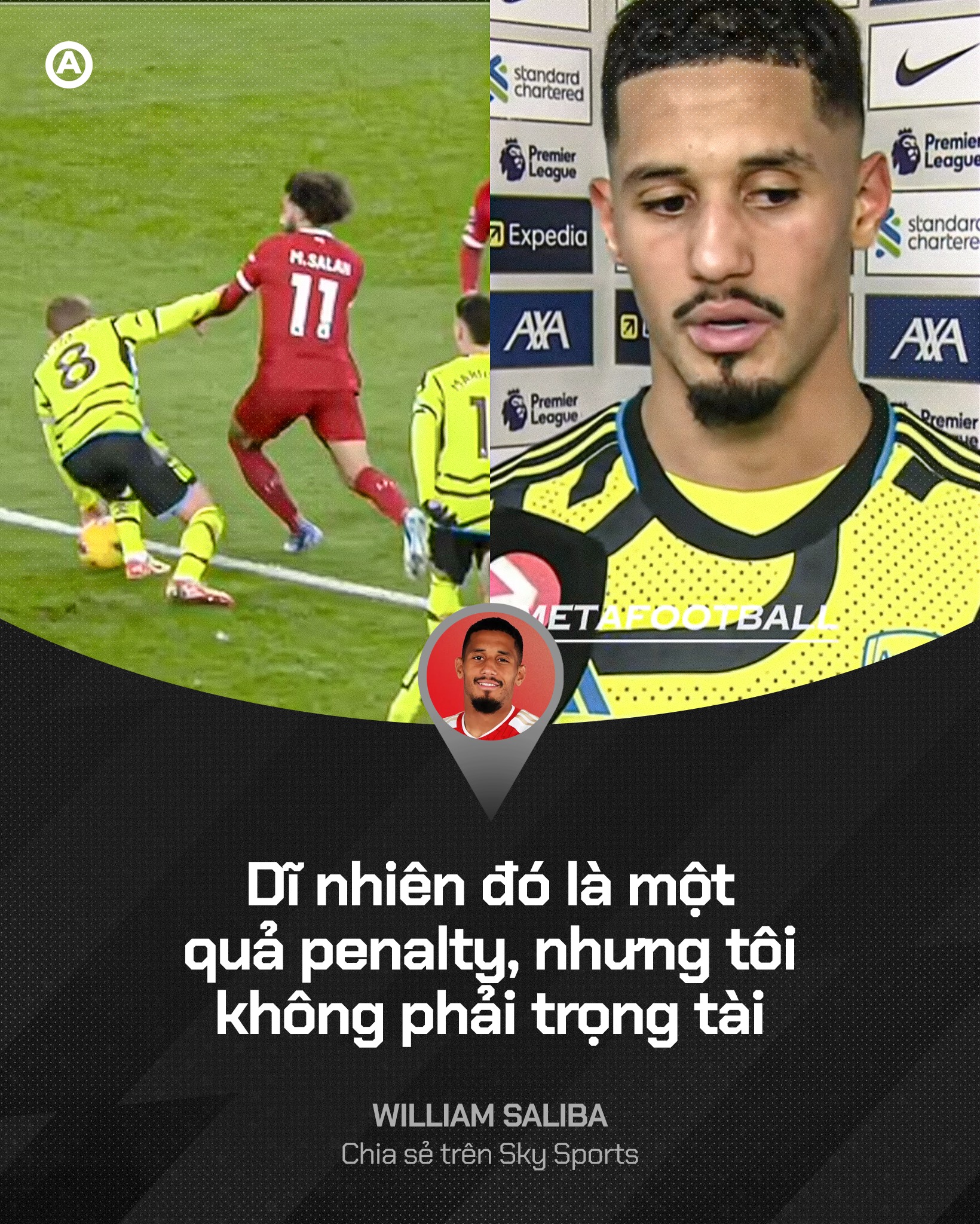 William Saliba nói sự thật mất lòng